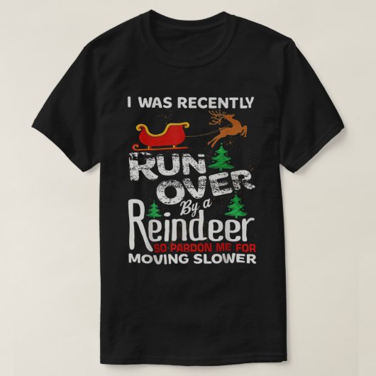 Oma werd met een rendierKerstmis overreden, dus Pa T-shirt (Design voorkant)