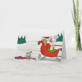 Oma werd overreden door een rendier feestdagen kaart (Voorkant)