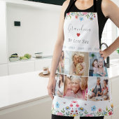 OMA WIJ HOUDEN VAN U Jouw naam Fotocollage Schorte Schort