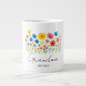 Oma Wildflower Mok | Aangepast Oprichtingsjaar - (Voorkant)