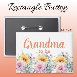 Oma worden gerbera bloemen oranje button