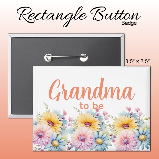 Oma worden gerbera bloemen oranje button