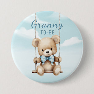 Oma Worden Teddybeer Schommel Ronde Button 7,6 Cm