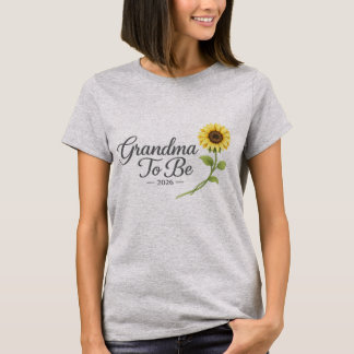 Oma Wordt 2026 Zonnebloem Zwangerschapsaankondigin T-shirt