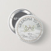Oma wordt Baby shower Button Princess Themd (Voorkant /achterkant)