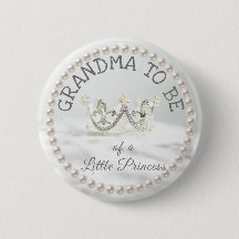 Oma wordt Baby shower Button Princess Themd