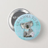 OMA wordt Baby shower knop Koala Beer Themd Ronde Button 5,7 Cm (Voorkant /achterkant)