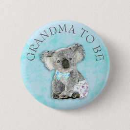 OMA wordt Baby shower knop Koala Beer Themd Ronde Button 5,7 Cm