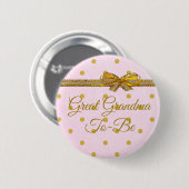 Oma wordt Baby shower roze en gouden Button (Voorkant /achterkant)