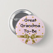 Oma wordt Baby shower roze en gouden Button (Voorkant /achterkant)