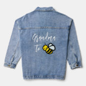 Oma wordt bijenbaby shower bruiloft denim jacket (Achterkant)