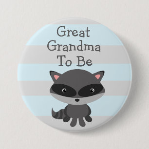 Oma wordt Button Raccoon Woodlands Thema