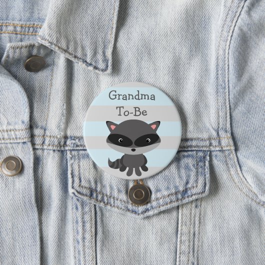Oma wordt Button Raccoon Woodlands Thema (In situ)