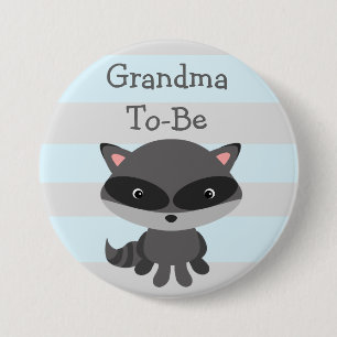 Oma wordt Button Raccoon Woodlands Thema
