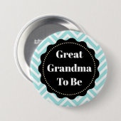 Oma wordt Chevron Baby shower knop Ronde Button 7,6 Cm (Voorkant /achterkant)