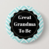 Oma wordt Chevron Baby shower knop Ronde Button 7,6 Cm (Voorkant)