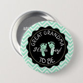 Oma wordt groen Baby shower knop Ronde Button 7,6 Cm (Voorkant /achterkant)