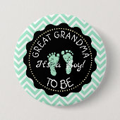 Oma wordt groen Baby shower knop Ronde Button 7,6 Cm (Voorkant)