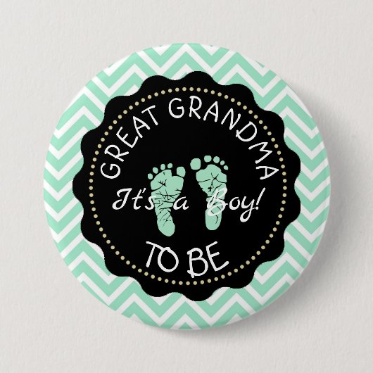 Oma wordt groen Baby shower knop Ronde Button 7,6 Cm (Voorkant)