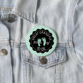 Oma wordt groen Baby shower knop Ronde Button 7,6 Cm (In situ)