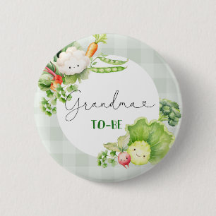 Oma wordt groenten lokaal geteeld baby ronde button 5,7 cm