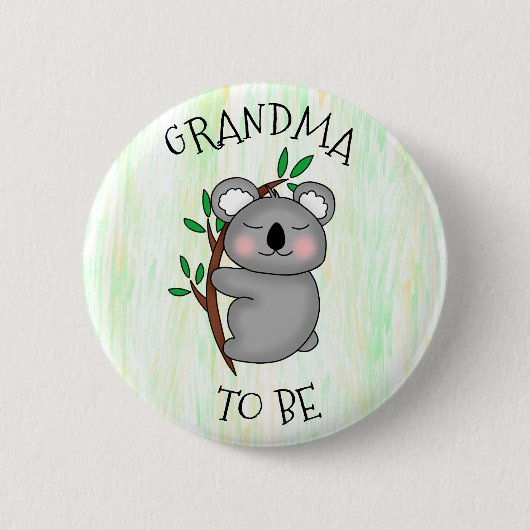 oma wordt | Koala-Baby shower Ronde Button 5,7 Cm (Voorkant)