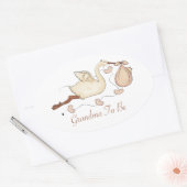 oma wordt ovale sticker (Envelop)