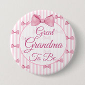 Oma wordt Pink Bow Baby shower Button (Voorkant)