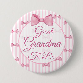 Oma wordt Pink Bow Baby shower Button