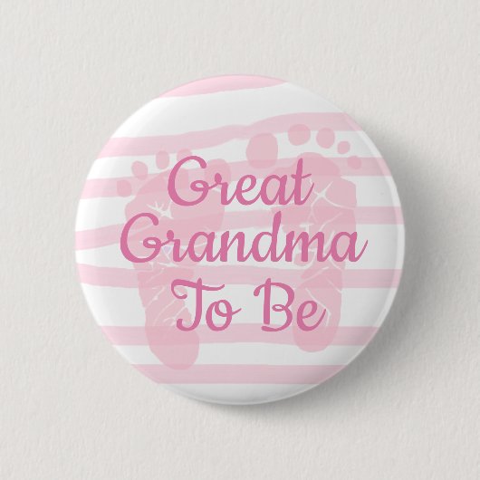 Oma wordt Pink Girl Baby shower knop Ronde Button 5,7 Cm (Voorkant)