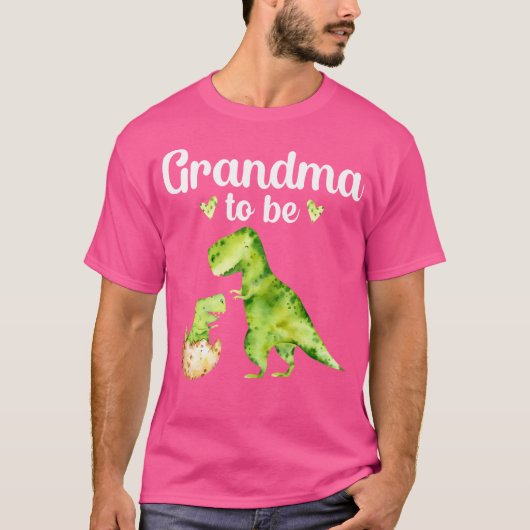 Oma wordt T-Rex dinosaurus Baby shower T-shirt (Voorkant)