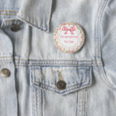 Oma wordt Tan en Pink Bow Baby shower Button (In situ)