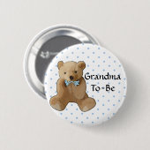 Oma wordt Teddy Bear Baby shower Button (Voorkant /achterkant)