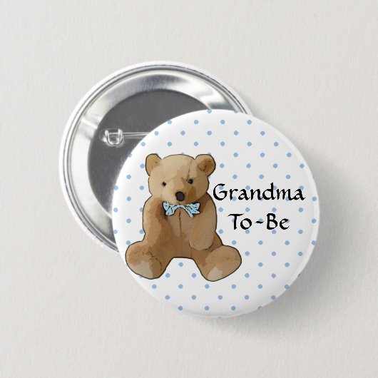 Oma wordt Teddy Bear Baby shower Button (Voorkant /achterkant)
