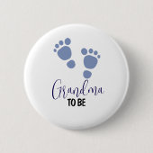 Oma wordt voetafdruk van baby ronde button 5,7 cm (Voorkant)