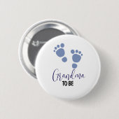 Oma wordt voetafdruk van baby ronde button 5,7 cm (Voorkant /achterkant)