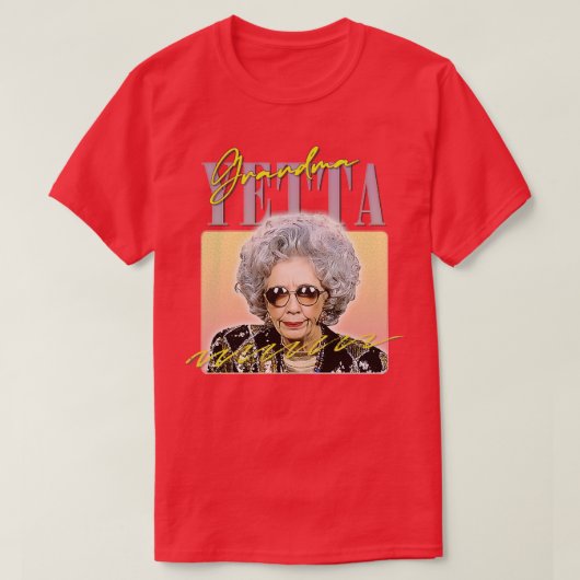 Oma Yetta jaren '90 Stijl Esthetisch Fan Art Desig T-shirt (Design voorkant)