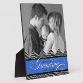 Oma Zig Zag Chevron Moderne Gepersonaliseerde Foto Fotoplaat (Zijkant)