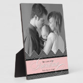 Oma Zig Zag Chevron Moderne Gepersonaliseerde Foto Fotoplaat (Zijkant)