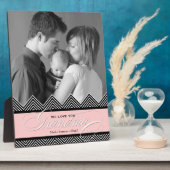 Oma Zig Zag Chevron Moderne Gepersonaliseerde Foto Fotoplaat (Zijkant)