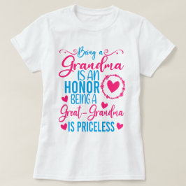 Oma zijn is een eer grootmoeder te zijn t-shirt