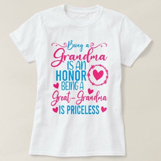 Oma zijn is een eer grootmoeder te zijn t-shirt (Design voorkant)