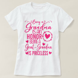 Oma zijn is een eer grootmoeder te zijn t-shirt