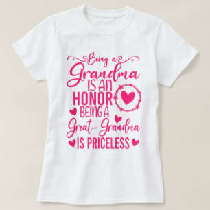 Oma zijn is een eer grootmoeder te zijn t-shirt