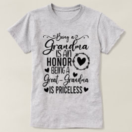 Oma zijn is een eer grootmoeder te zijn t-shirt
