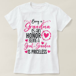 Oma zijn is een eer grootmoeder te zijn t-shirt