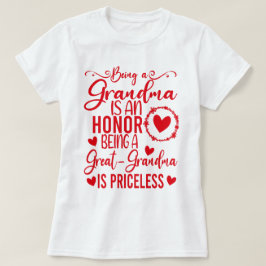 Oma zijn is een eer grootmoeder te zijn t-shirt
