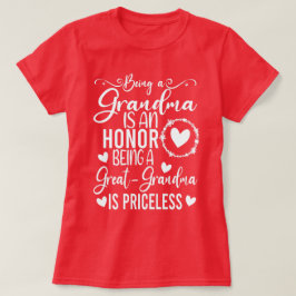 Oma zijn is een eer grootmoeder te zijn t-shirt