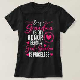 Oma zijn is een eer grootmoeder te zijn t-shirt