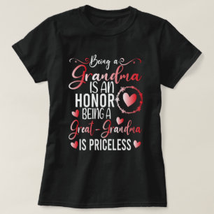 Oma zijn is een eer grootmoeder te zijn t-shirt